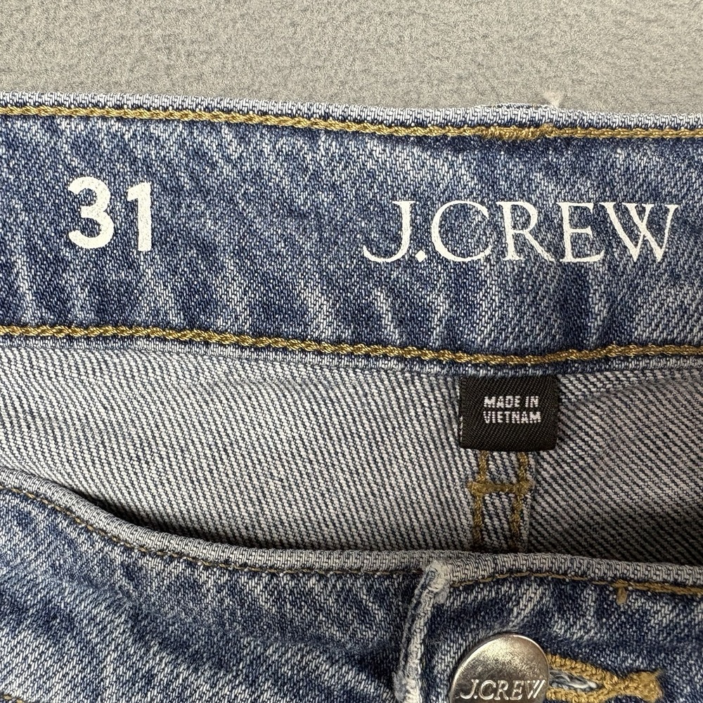 J. Crew Factory Mid Blue Wide-Leg Cropped Jeans - Picture 5 of 10